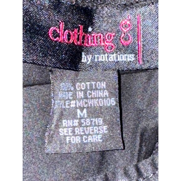 Black A-Line Skirt With White Embroidered Detail Side Zipper Clothing 8 By Notat - Picture 2 of 6